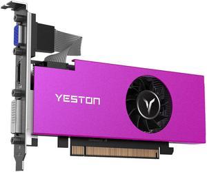 Yeston AMD Video Card Radeon RX550 4G D5 LP Gaming Graphics Card GPU, 4G/128bit/GDDR5 PCI-Express 3.0x8 DirectX 12,DVI+HDMI+VGA Desktop Graphics Card (HTPC ITX is compatible)