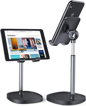 Cell Phone Stand, Angle Height Adjustable MLAY Phone Stand for Desk, Thick Case Friendly Phone Holder Stand for Desk, Compatible with All Mobile Phones,iPhone,Switch,iPad,Tablet(4-10in)