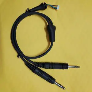 Double Plug Cable for bose X A10 Aviation Headset Stereo Cable 6.3mm 5.2mm jack To 6pin / NO IN BOX NEW