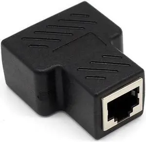 5pc 2 Ports RJ 45 Network Cable Splitter Connector 8P8C CAT5 CAT6 LAN Ethernet Adapter