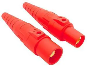 1 Pair 400A Male Female Standard Single Pole Camlock Power Connector for Cable Extension colourRED