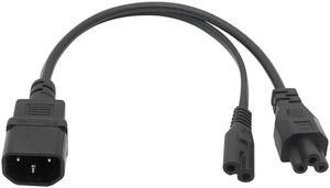 IEC 320 C14 Male Plug to 2XC13 C5 C7 C13 Female Y Type Splitter Power Cord,C14 to 2ways C13 Power Adapter Cable 250V/10Acable(pw-038)
