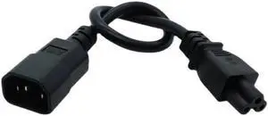IEC 320 C14 Male Plug to C5 Female Adapter Cable IEC 3 Pin Male to C5 Micky.PDU PSU Power Converter Cord 1M