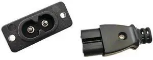 C8 male power socket C7 female plug power outlet embedded electric connector connector 35mm*15mm AC 2.5A 5A 250v(1 pair)