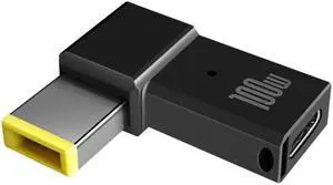 Type C Female to Rectangle Male PD for DC Power Adapter Square Converter 100W for Thinkpad Laptop