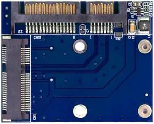 Convenient Mini Pcie2.5 SSD Adapter MSATA to 22-Pin Adapter Effortlessly Expand PC Storage Capacity(Blue)