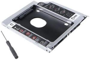 Universal Aluminum HDD Caddy 2nd 9.5mm Hard Disk Drive Case Enclosure DVD Adapter Fit for MacBook Pro A1278 A1286 A1297