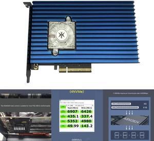 Pcie4.0 x16 to m.2 M-Key NVME 4 SSD Expansion Card  Card 1 to 4 Slots 2280