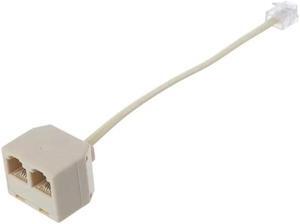 RJ11 Male Female Telephone  Machine Splitter Connector Adapter