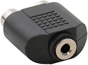 3.5mm Stereo Female To 2 RCA Female Adapter Converter 2Pcs