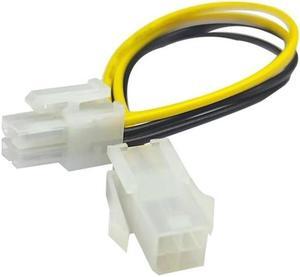 20cm 8" inch ATX 4 Pin Male to 4Pin Female PC CPU Power Extension Adapter Cable Cord Connector
