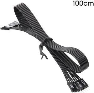 For Motherboard Switch Hard Disk SSD LED/PLED/ Power Reset SW Extension Cable 100CM