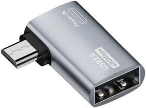 Versatile Micro USB Male to USB Female OTG Adapter Transfer Data, Edit Files(Bend left)