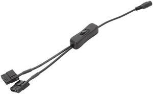 Efficient Cooling Solution DC5521mm to 4Pin for Molex Cable for PC Case Fan(one to two)