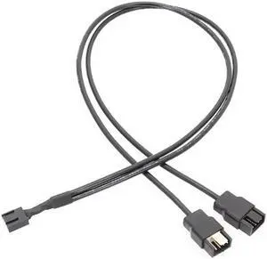2Ways 4PIN Black Mainboard Fan Cable Y Splitter PWM Fan Cable Line Computer PC Fan Power Extension Cable 1m