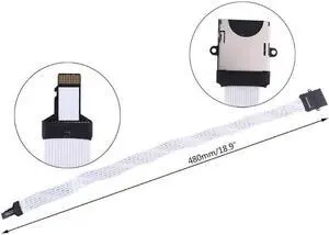 Male to Female Extension Cable Soft Flat FPC Cable Extender for 3D Printer(White)
