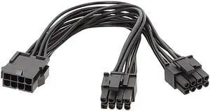 20cm CPU 8Pin To PCIE 2X 8Pin (6+2) Graphics Video Card Power Splitter Cable
