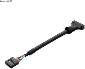 Motherboard Header Adapter Usb2.0 9Pin To Motherboard Usb3.0 20Pin Usb2.0 To 3.0 Adapter Extension Cable 10CM(9F20M)