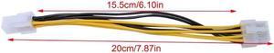 4-Pin To 8-Pin ATX Male Female PC Motherboard CPU Power Supply Adapter Connector Cable