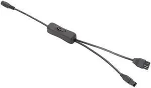 Convenient Fan Power Adapter DC5.5x2.1mm to 4Pin PC Fan Power Adapter Cable with Switching Button PC Case Fans Power(one to two)
