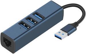 USB Ethernet USB to RJ45 Hub 100M Ethernet Adapter Card with USB3.0 2.0 Hub Driver For Laptop