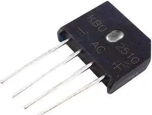 In-line rectifier bridge KBU2510 25A 1000V 4-leg bridge stack round-leg flat bridge rectifier