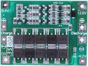 Li-ion Lithium Battery Charger Protection Board 18650 BMS Li-ion Lithium Battery Charger Module for Drill Motor(3S 60A Enhance)