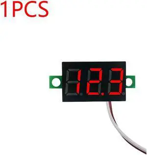 0.28 Inch 2 wires DC 5V-30V Mini Digital Voltmeter Voltage Tester Meter LED Screen meter(1PCS Red)
