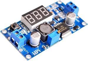 LM2596 DC-DC Voltage Regulator Module 4.5-40V To 1.25-37V DC DC Step Down Converter Voltage Regulator 3A with LED Voltmeter(LM2596 Blue 1pc)