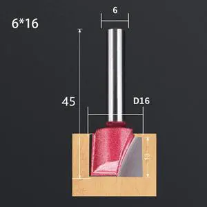 1PCS 6X16 Shank Cleaning Bottom Bit CNC Solid Carbide End Mill Woodworking Router Bit Engraving Milling Cutter Tool Kit Fresa
