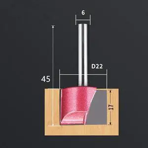 1PCS 6X22 Shank Cleaning Bottom Bit CNC Solid Carbide End Mill Woodworking Router Bit Engraving Milling Cutter Tool Kit Fresa