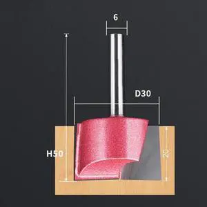 1PCS 6X30 Shank Cleaning Bottom Bit CNC Solid Carbide End Mill Woodworking Router Bit Engraving Milling Cutter Tool Kit Fresa