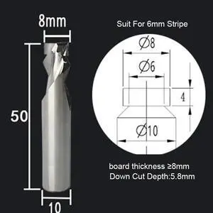 Neon LED Lights Slotting Milling Cutter 1PCS 6x10D Down5.8MM Tungsten Carbide Acrylic Advertising Words Light Strip Molding End Mill