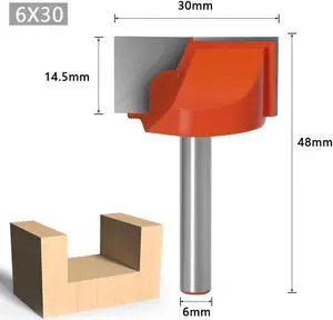 Cleaning Bottom Engraving Router Bit Woodworking Tool Solid Carbide Wood Milling Cutter End Mill 6X30mm