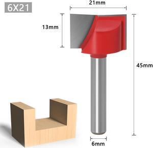 Cleaning Bottom Engraving Router Bit Woodworking Tool Solid Carbide Wood Milling Cutter End Mill 6X21mm