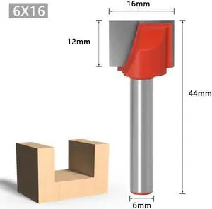 Cleaning Bottom Engraving Router Bit Woodworking Tool Solid Carbide Wood Milling Cutter End Mill 6X16mm