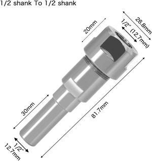 Extension Rod Shank  Milling Cutter For CNC Wood Carving Router Bit Engraving Machine Extension 12.7 to 12.7mm