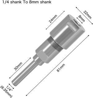 Extension Rod Shank  Milling Cutter For CNC Wood Carving Router Bit Engraving Machine Extension 6.35 to 8mm