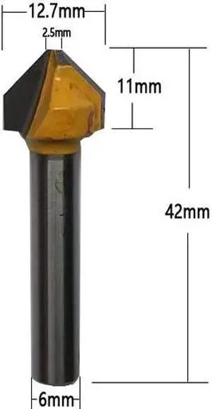 Shank 6mm V Groove Bit Sharp Cutter 10pcs CNC Tungsten Steel End Mill Woodworking Insert Router Bit Wood Tools