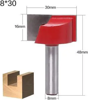 Shank Cleaning Bottom Engraving Router Bit Woodworking Tool Solid Carbide Wood Milling Cutter End Mill 8X30mm