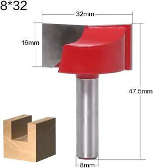 Shank Cleaning Bottom Engraving Router Bit Woodworking Tool Solid Carbide Wood Milling Cutter End Mill 8X32mm