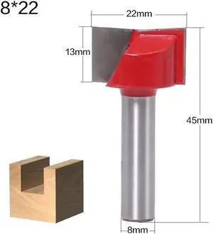 Shank Cleaning Bottom Engraving Router Bit Woodworking Tool Solid Carbide Wood Milling Cutter End Mill 8X22mm
