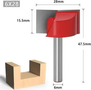Shank Cleaning Bottom Engraving Router Bit Woodworking Tool Solid Carbide Wood Milling Cutter End Mill 6X28mm