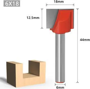 Shank Cleaning Bottom Engraving Router Bit Woodworking Tool Solid Carbide Wood Milling Cutter End Mill 6X18mm