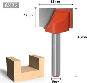 Shank Cleaning Bottom Engraving Router Bit Woodworking Tool Solid Carbide Wood Milling Cutter End Mill 6X22mm