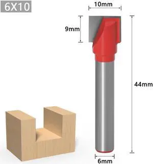 Shank Cleaning Bottom Engraving Router Bit Woodworking Tool Solid Carbide Wood Milling Cutter End Mill 6X10mm