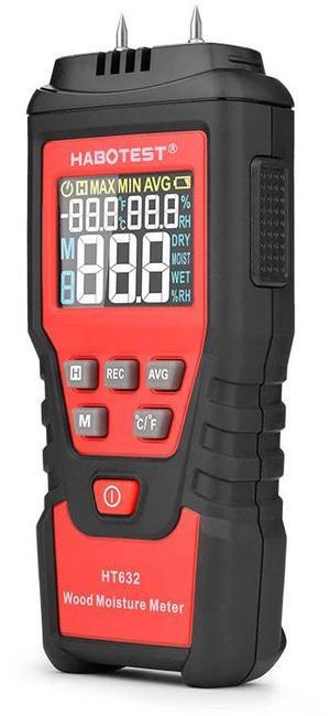 First picture~ 0-99.9% Digital Wood Moisture Meter Wood Humidity Tester Hygrometer Timber Damp paper Concreate Cement Detector Tester()