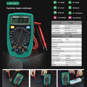 First picture~ Digital Multimeter  AC/DC Ammeter Voltmeter Ohm portable Meter voltage meter Clamp Multimeter probe professional Tools(Brown LA812301
)