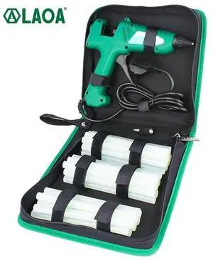First picture~ 100W Hot Melt Glue Gun Bag Set with 11mm Glue Sticks Industrial Thermo Electric Heat Temperature Repair Tool DIY(EU
blue with bag
100W
)