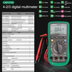 First picture~ Digital Multimeter  AC/DC Ammeter Voltmeter Ohm portable Meter voltage meter Clamp Multimeter probe professional Tools(White LA814102
)